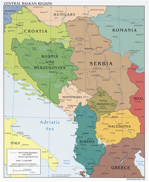 Large detailed political map of Central Balkan Region with major cities – 2008 | Vidiani.com ...