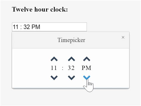 jQuery Timepicker 12 Hour Format with AM PM — CodeHim