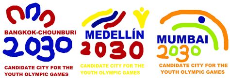 All 2030 Youth Olympics Bid Logos by PaintRubber38 on DeviantArt