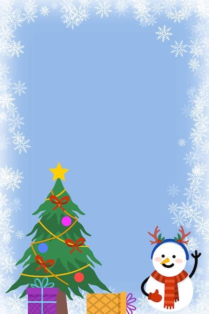 Premium Photo | Christmas background with snowman