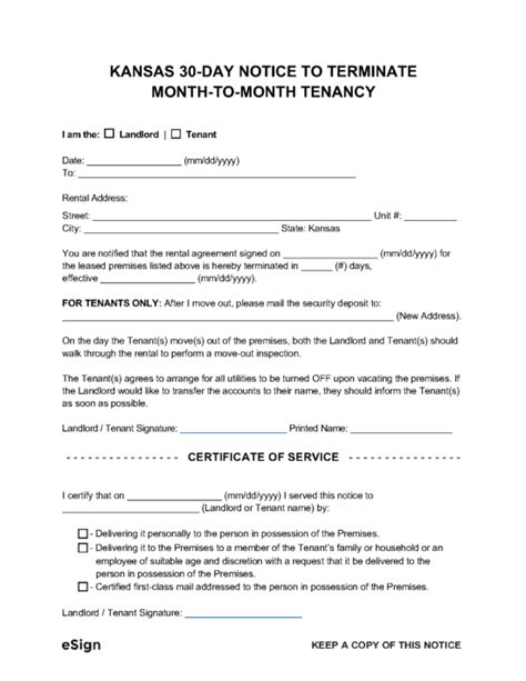 Free Kansas Eviction Notice Templates (3) | PDF | Word