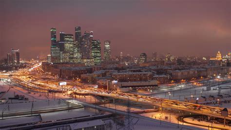 Moscow Skyline Night