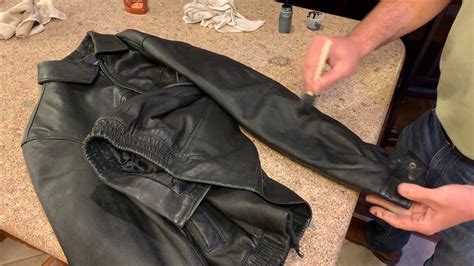 Leather Jacket Restoration: Faded Color / DIY - YouTube