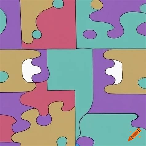 Geometric puzzle pattern