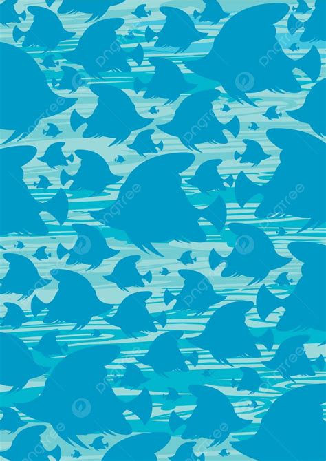 Tropical Fish Silhouette Pattern Fish Fins Silhouette Vector, Fish ...