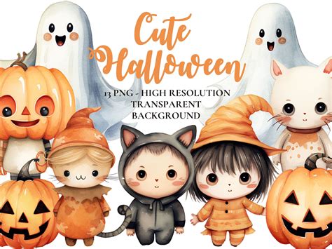 Cute Halloween PNG Cliparts – Mama Life Printables