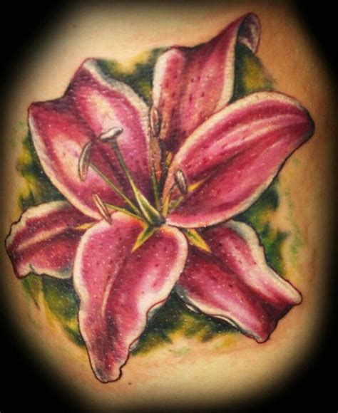 Exotic Flower Tattoos, Exotic Flowers, Big Tattoo Planet, Lily Tattoo, Colour Tattoo, Girls Best ...