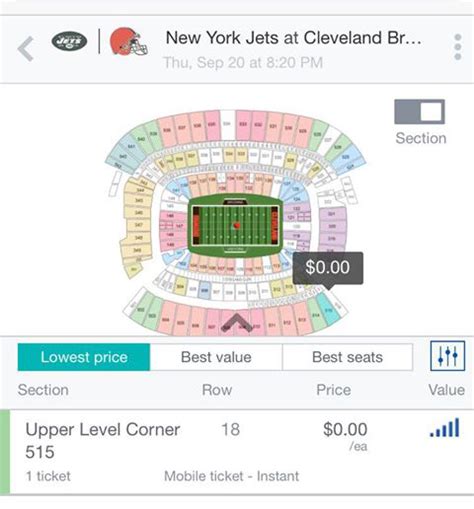 Tickets For Browns vs. Jets Thursday Night Game Going For Whopping $0.00