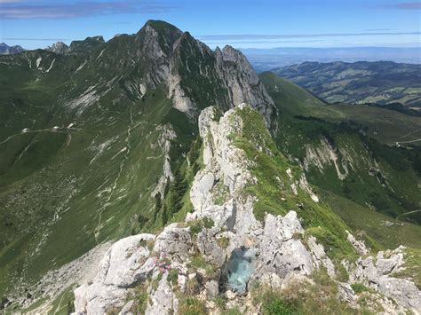 Hiking in Berner Oberland Chrummfadenflueh next to Gantrisch # ...