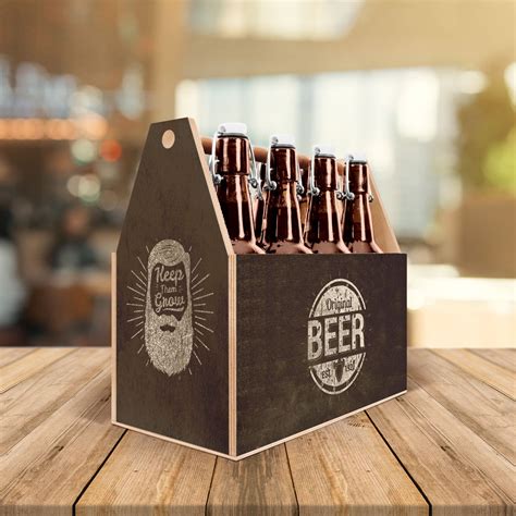 Craft Beer Box Product Mockup #78502 - TemplateMonster | Beer box, Craft beer, Box mockup