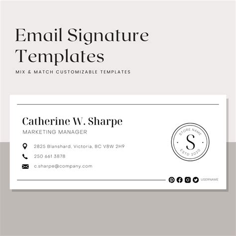 Email Signature Template • Brand Glow Up