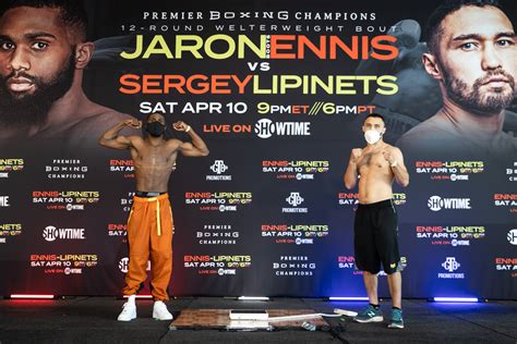 Photos: Jaron Ennis vs. Sergey Lipinets weigh-in