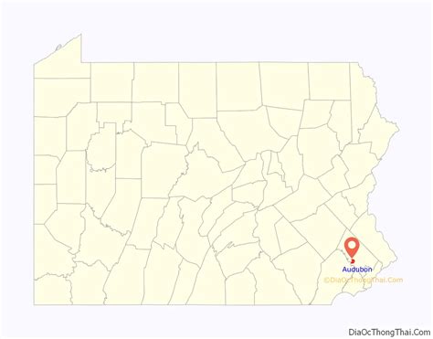 Map of Audubon CDP, Pennsylvania - Thong Thai Real