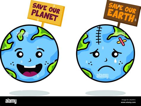 Save World Vector Clipart