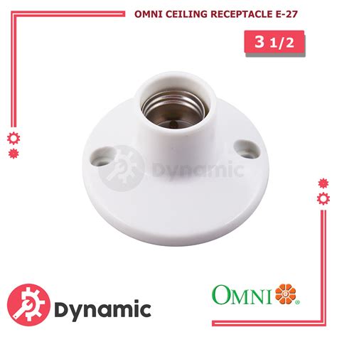 Omni Ceiling Receptacle 3 1/2" Diameter with Screw E-27 Bulb Socket ...