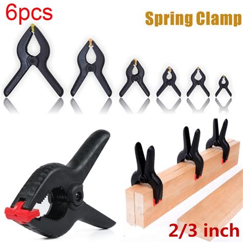 6PCS 2/3/ Inch Plastic Nylon Toggle Clamps For Woodworking Spring Clip Photo Studio Grampo Clamp ...