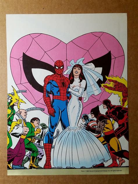 Spider-Man Mary Jane Wedding Marvel Comics Mini Poster by John Romita