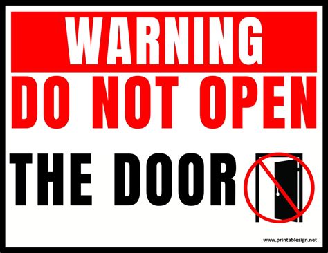 Do Not Open The Door Sign | FREE Download