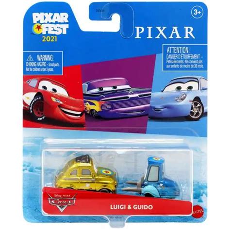 Disney Pixar Cars Metal Luigi Guido 155 Diecast Car Mattel Toys - ToyWiz