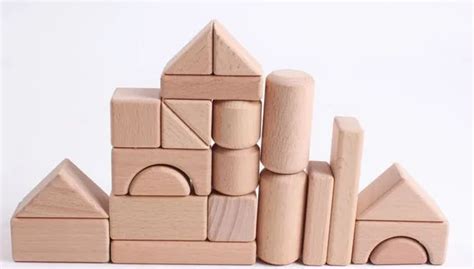 Free shipping,Natural Wood logs building blocks geometric shapes wooden early development toys ...