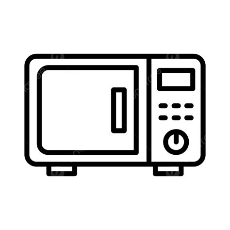 Microwave Oven Line Icon Vector, Appliances, Cooking, Kitchen PNG and ...