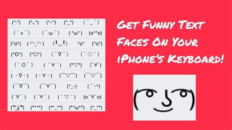 How To Get Funny Text Faces On Your iPhone’s Keyboard! - YouTube