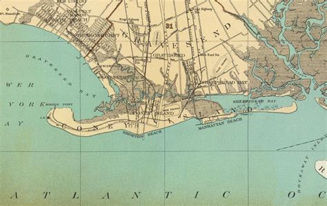 Old Map of Brooklyn 1895 Vintage Map of Brooklyn - VINTAGE MAPS AND PRINTS