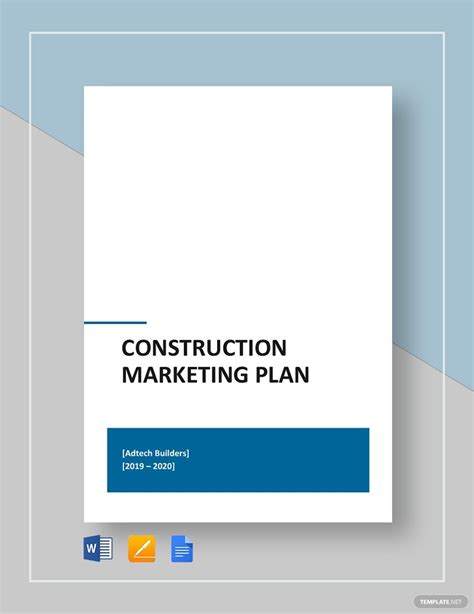 Construction Marketing Plan Template - Google Docs, Word, Apple Pages | Template.net