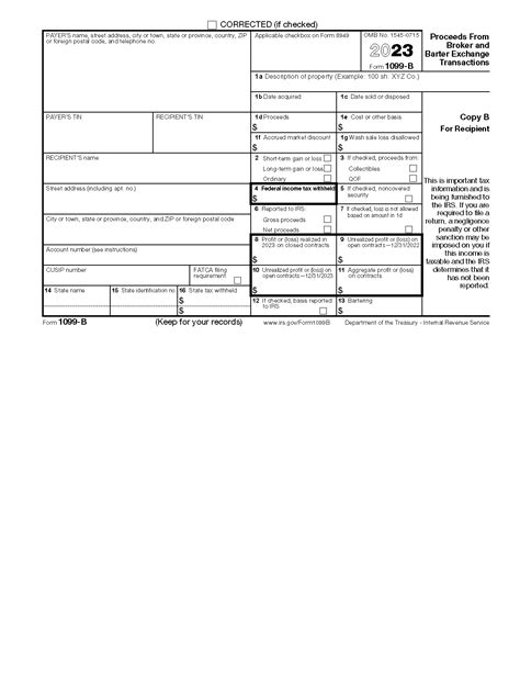 Free IRS Form 1099-B - PDF – eForms