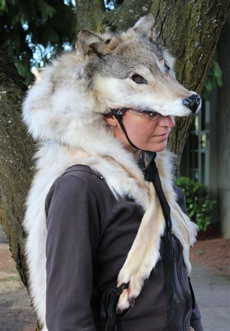 Wolf taxidermy headdress by Lupa, thegreenwolf.com | Wolf headdress, Wolf costume, Costumes