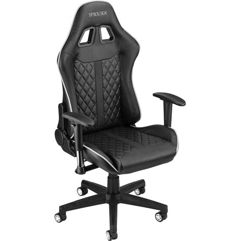 Spieltek 100 Series Gaming Chair (Black & White) GC-100L-BW B&H