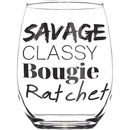 Amazon.com: Savage Classy Bougie Ratchet - Funny Coffee Mugs for Women - Novelty Gift for Friend ...