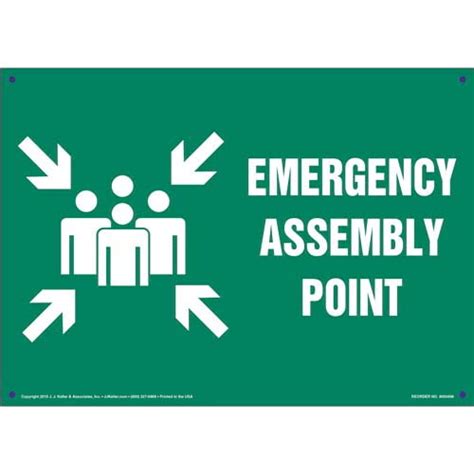 Emergency Assembly Point Sign with Icon