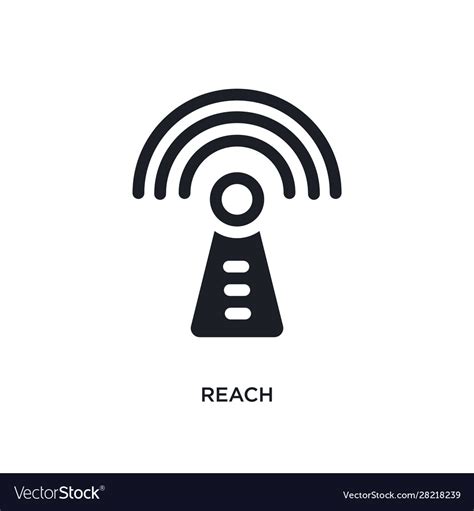 Reach isolated icon simple element from Royalty Free Vector