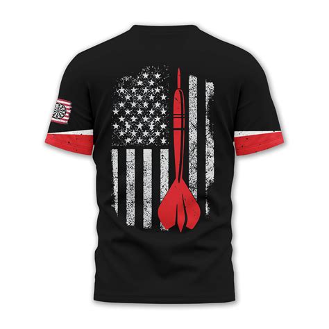 Vintage American Flag Darts Emblem Custom Darts T-shirts for Men - Primesty