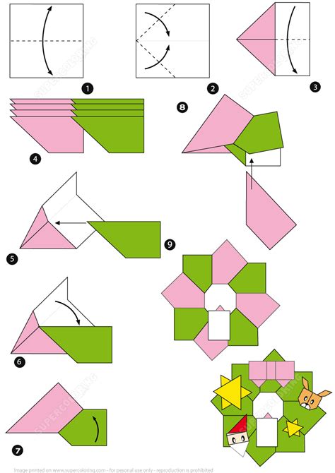 Origami Christmas Wreath Tutorial | Free Printable Papercraft Templates