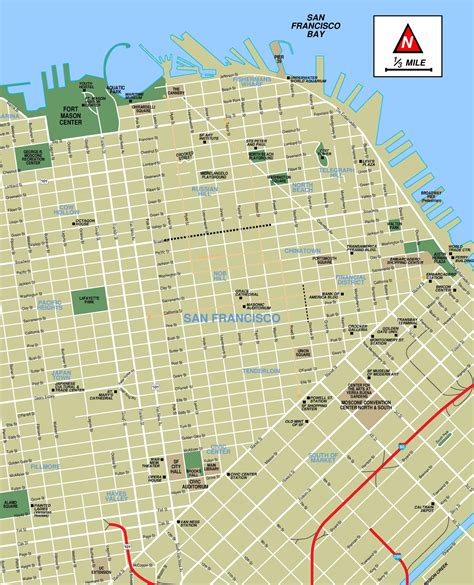 Downtown San Francisco Map - Ontheworldmap.com