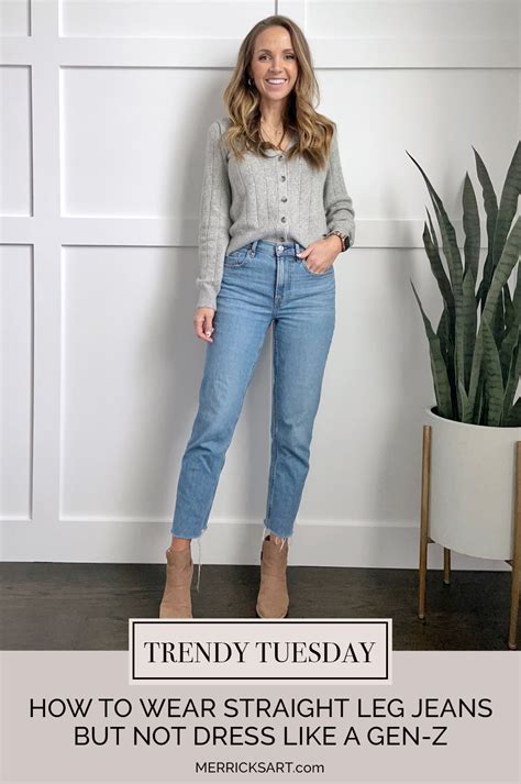 Trendy Tuesday: How to Wear Straight Leg Jeans - Merrick's Art