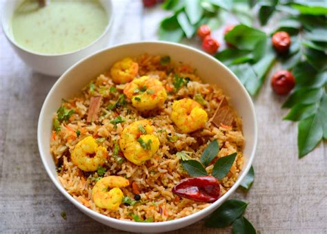 Chettinad Style Prawn Biryani Recipe by Archana's Kitchen