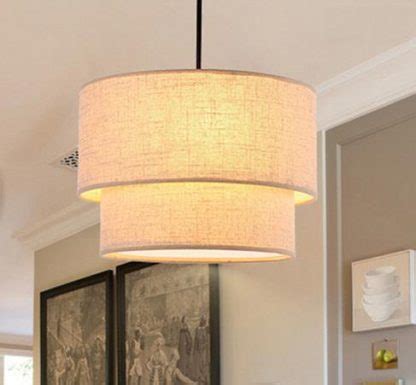 Xalbador Dual Layer Drum Shade Fabric Pendant Light | Light Atelier