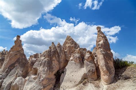 Formation of Fairy Chimneys Goreme Cappadocia Landscape, Turkey Stock ...