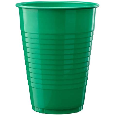 Emerald Green Plastic Cups, Bulk Party Pack, Heavy Duty Disposable ...