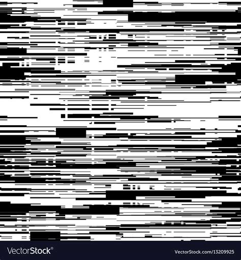 Abstract black and white background with glitch Vector Image