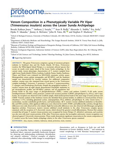 (PDF) Venom Composition in a Phenotypically Variable Pit Viper ...