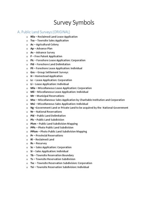 Survey Symbols | Land Use | Surveying