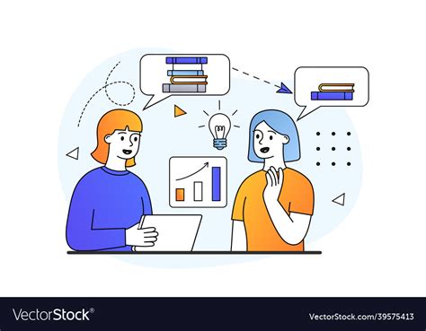 Teacher transfers knowledge to student concept Vector Image