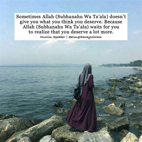 a woman standing on rocks looking out over the water with a quote above her that says sometimes