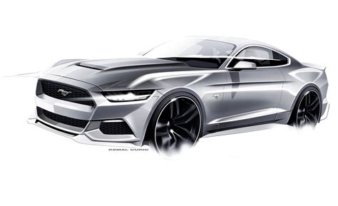 Ford Mustang Design Sketch by Kemal Curic Car Design Sketch, Car Sketch ...