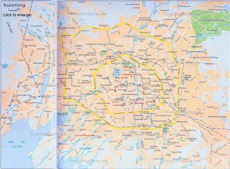 Maps of Kunming China: Hotels, Attractions, Bus Stations