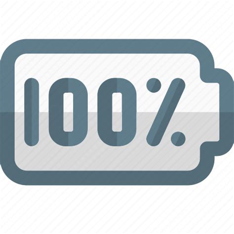 One, hundred, percent, battery, charged icon - Download on Iconfinder